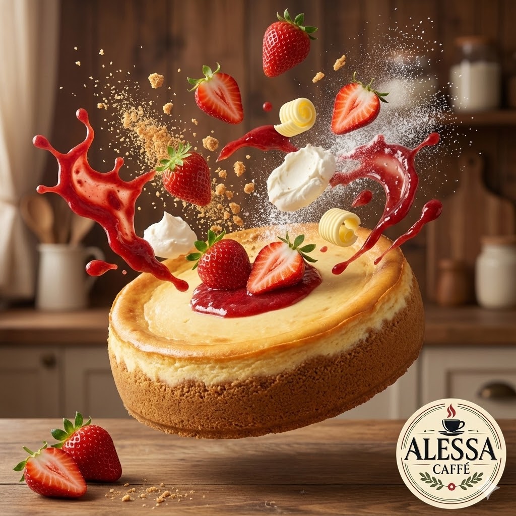 Pay de queso con fresa